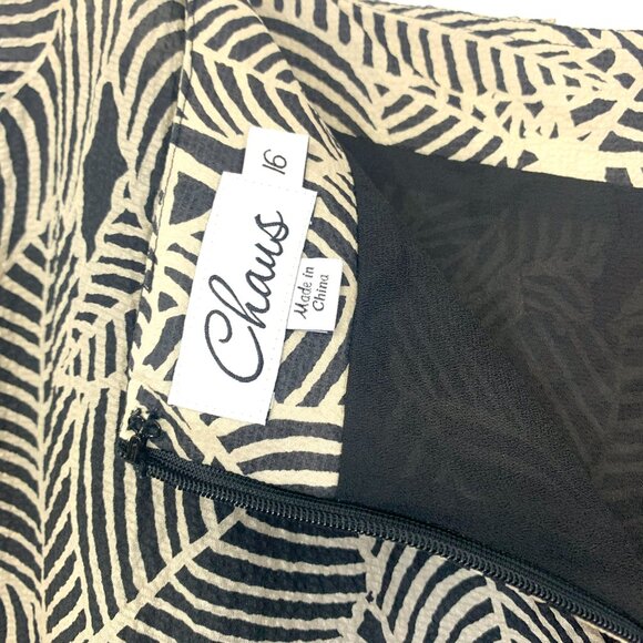 Vintage 90s Chaus Faux Wrap Silk Mini Skirt Plus SZ 16 - Picture 9 of 12